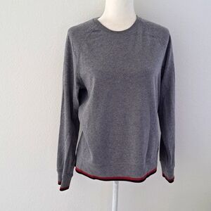Banana Republic Men's 100% Cotton Crewneck Swester with Navy and Red Tri…